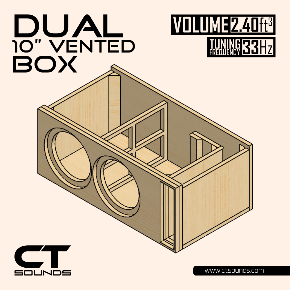 CT Sounds Dual Vented Subwoofer Box Design CT