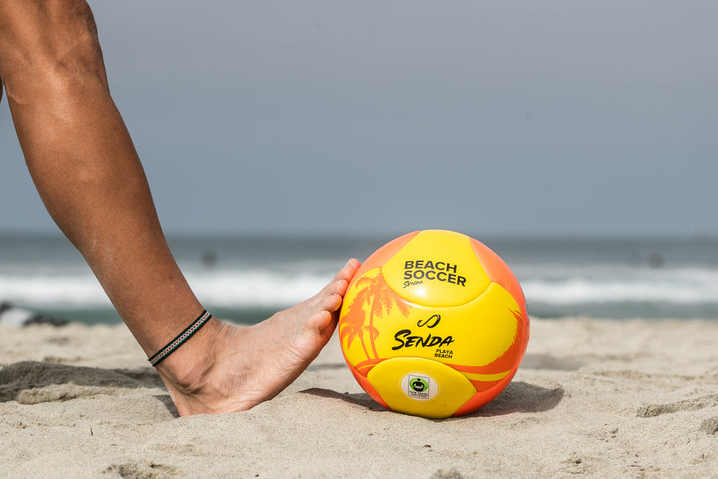 The Playa Beach Soccer ball has special padding for a barefoot touch