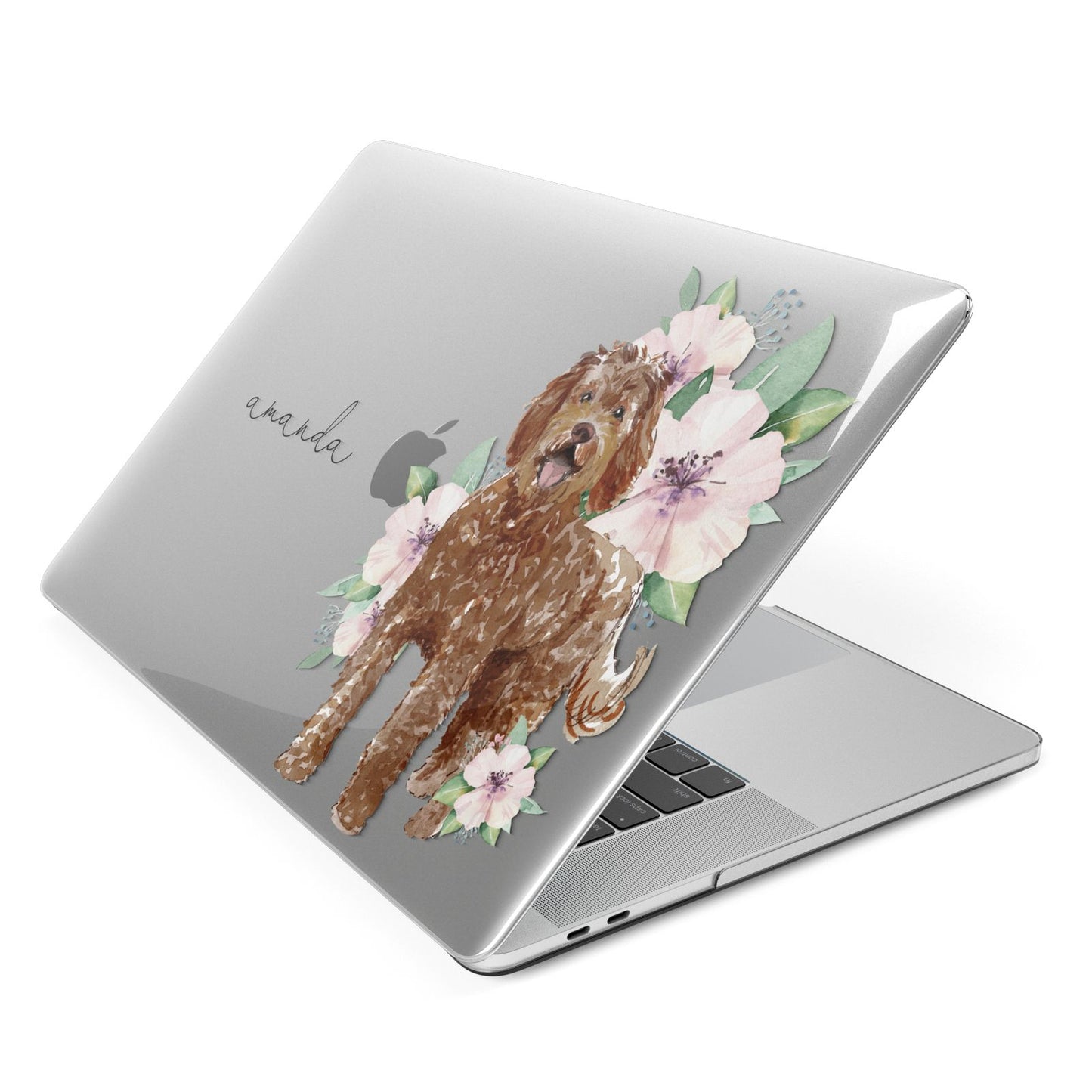 Personalised Labradoodle Apple MacBook Case Side View