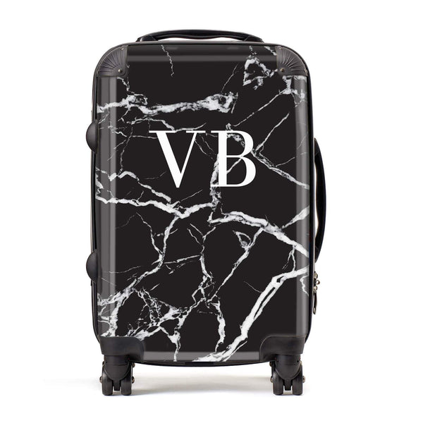 marble effect luggage