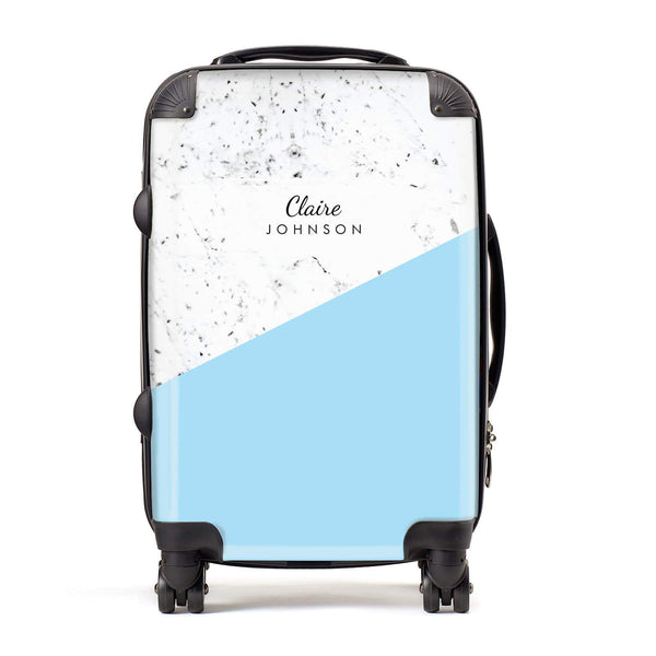 blue marble suitcase