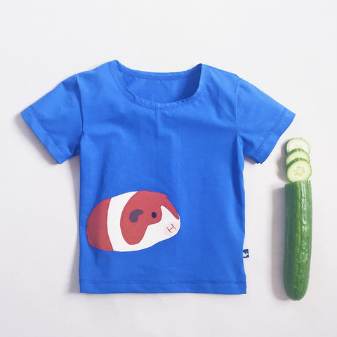 Royalblaues Kinder T-Shirt mit Meerschweinchen von internaht