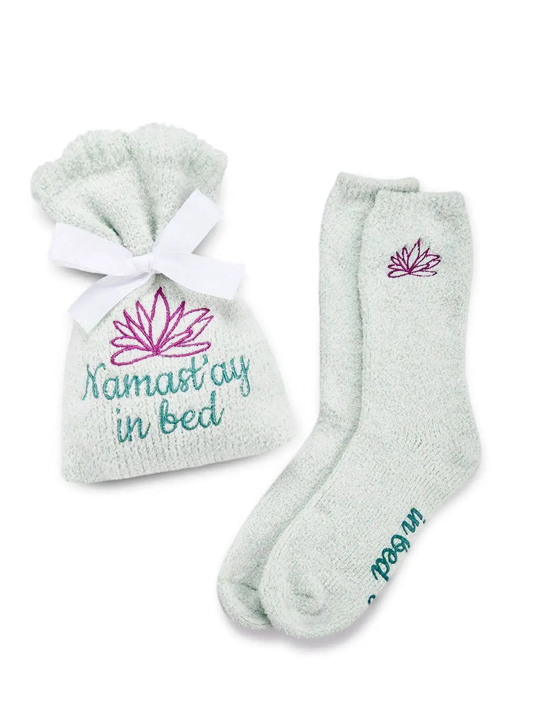 Lavender Scent Namastay Non-Skid Cozy Socks