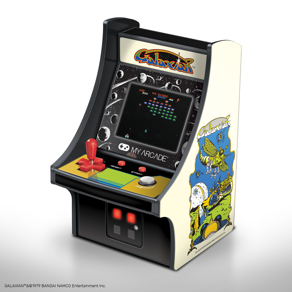 micro player retro arcade galaga