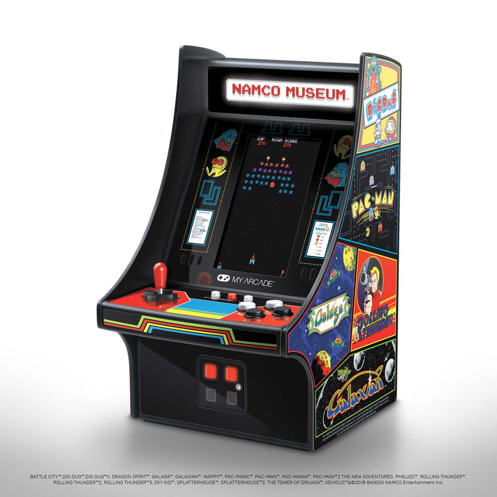 micro player retro arcade galaga