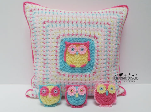 Owl Pillow Crochet Pattern