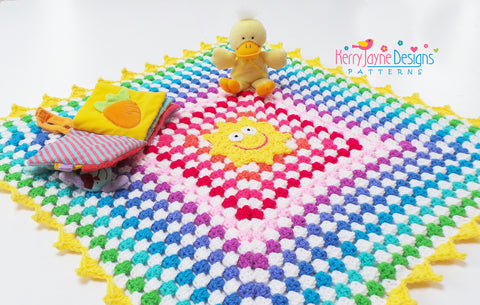 Sunny Granny Square blanket pattern