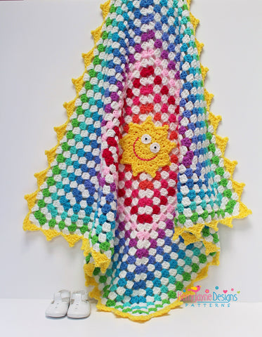 Sunny Rainbow blanket Crochet Pattern