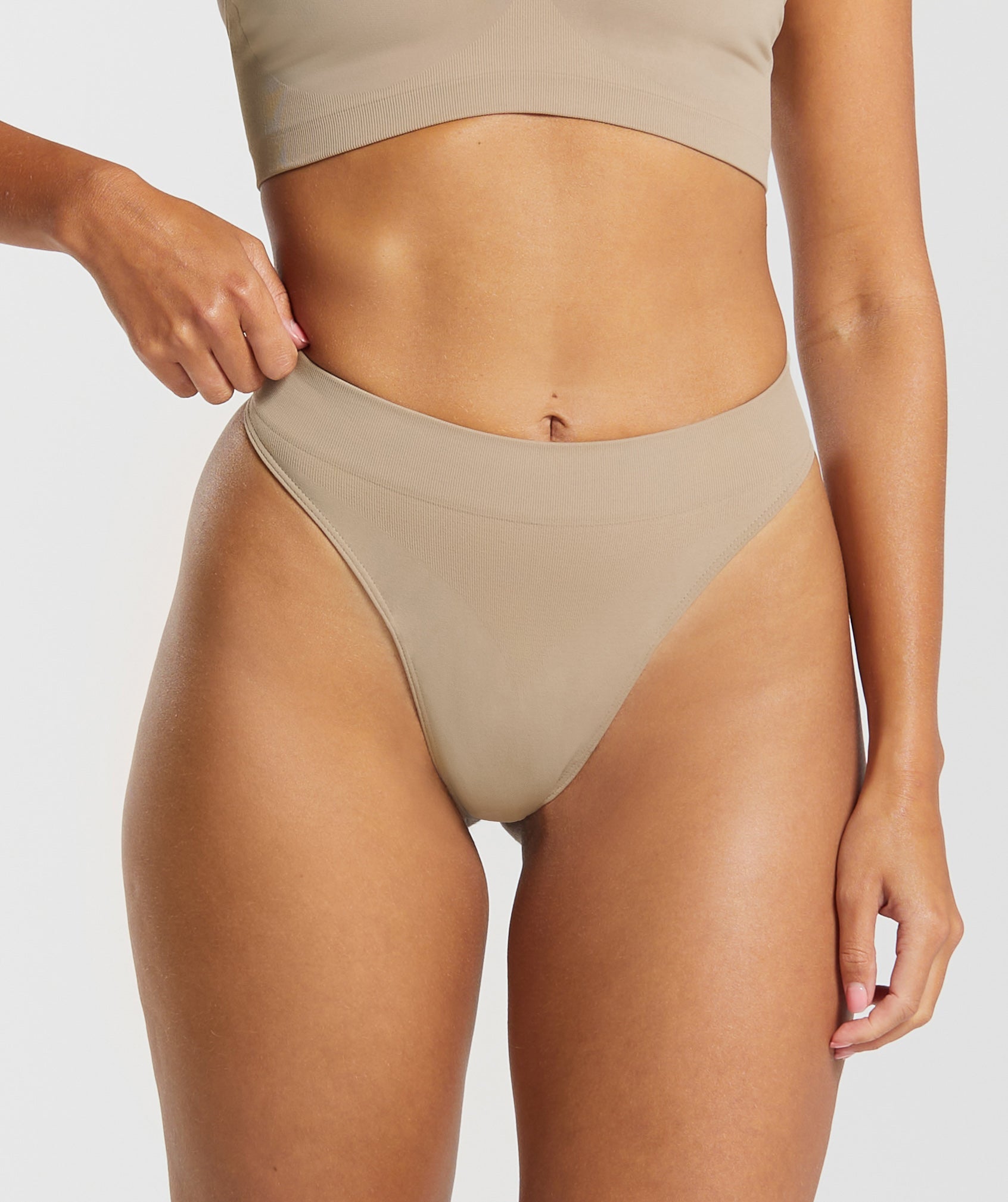 Seamless High Leg Thong