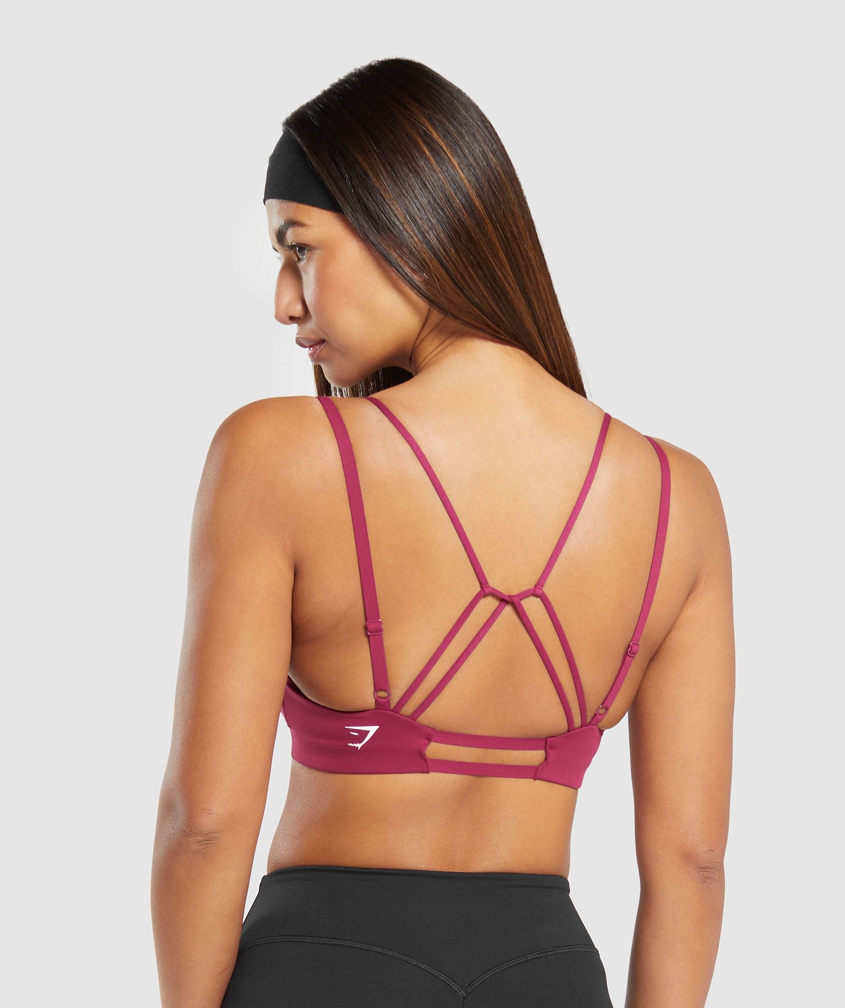 Gymshark Ruched Strappy Sports Bra - Classic Pink