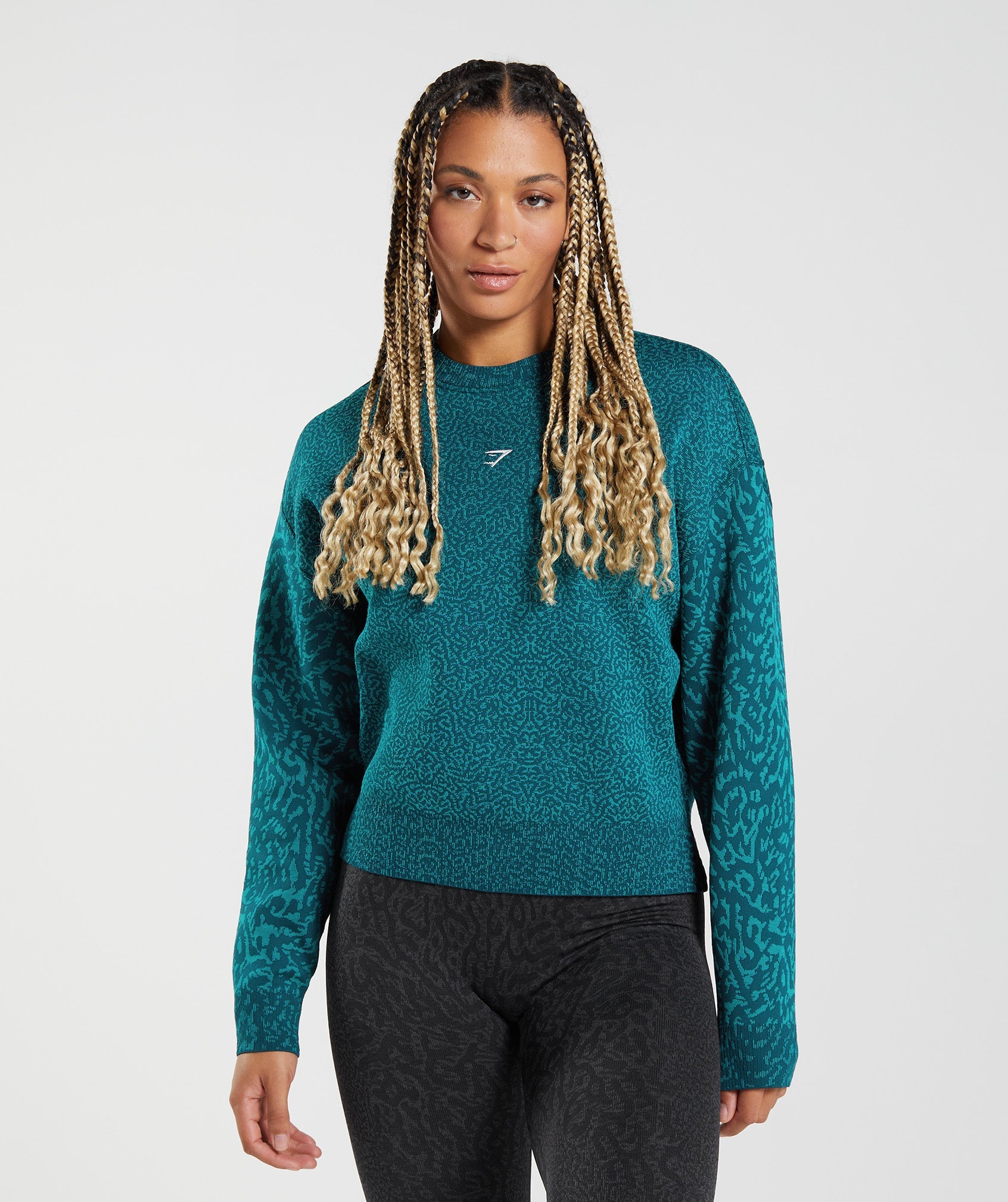 Gymshark Adapt Animal Sweatshirt - Reef, Winter Teal