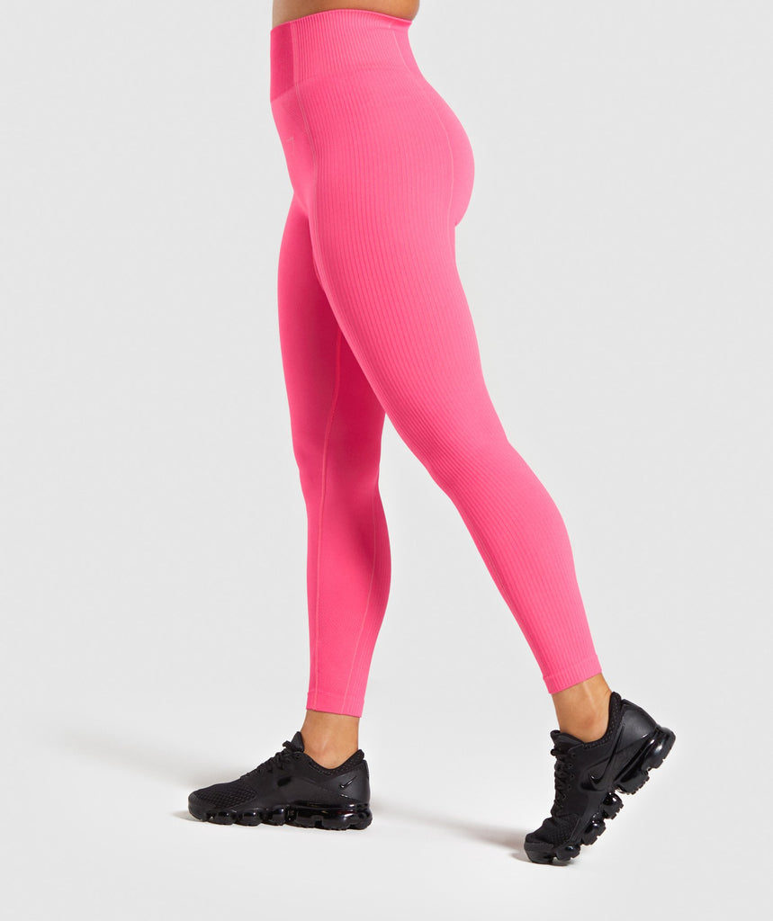 5 Day Pink seamless workout tights for Push Pull Legs