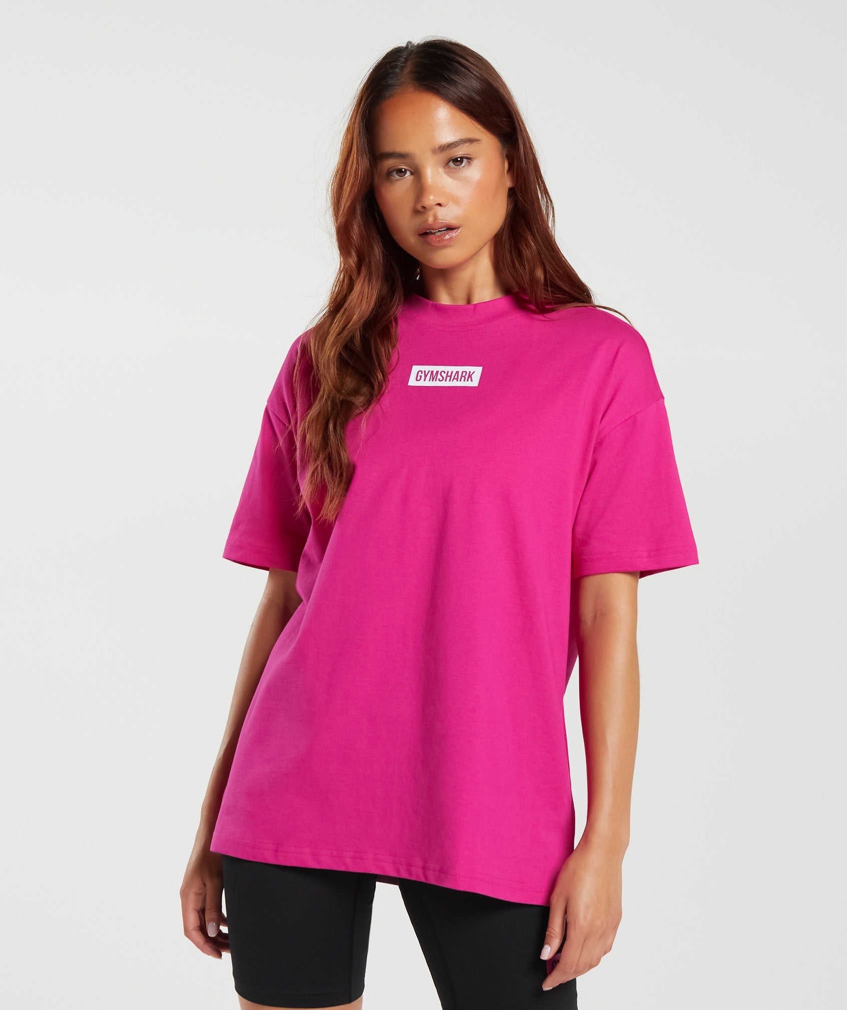 Oversized Bold Block Gymshark T-Shirt | Gymshark - Magenta
