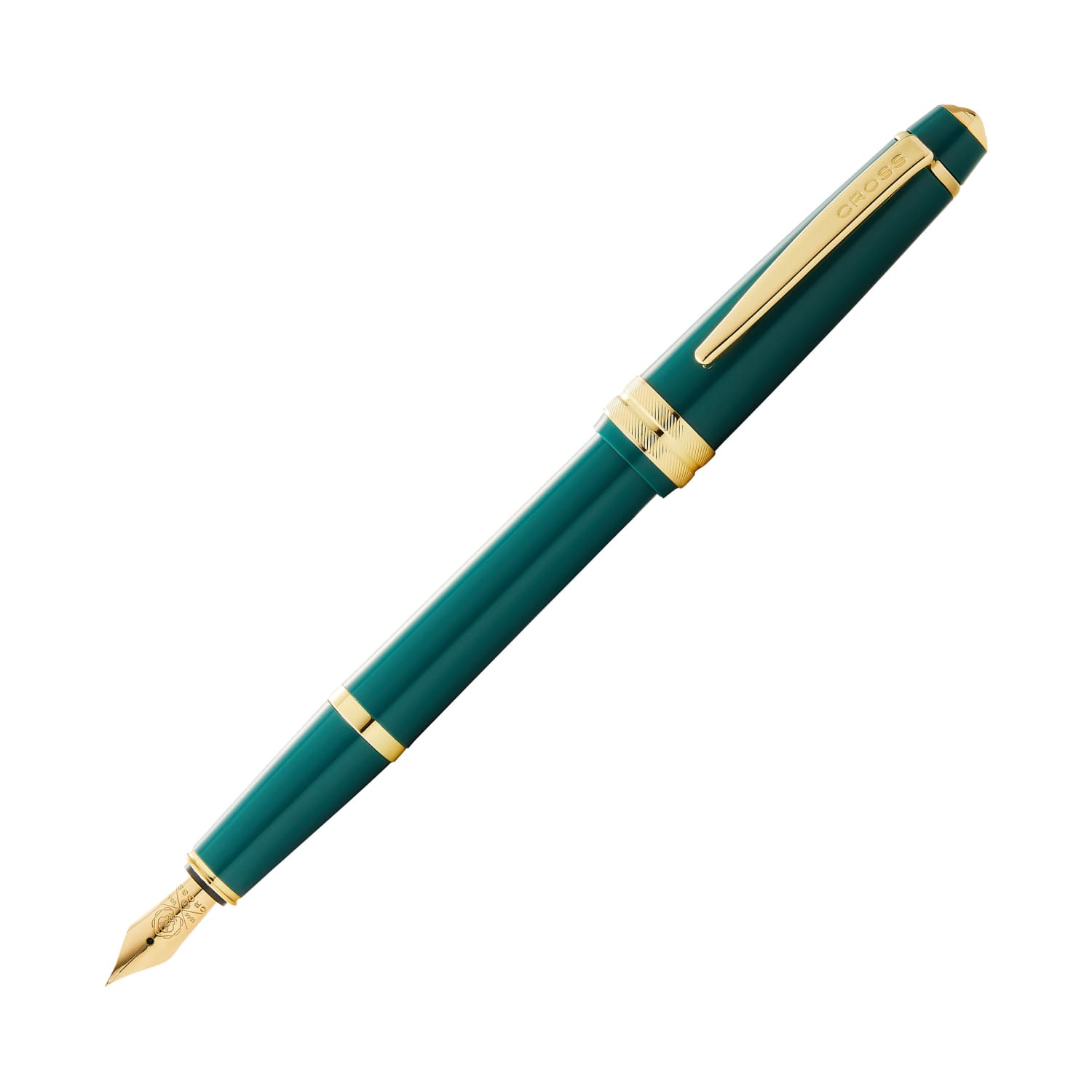 Cross Bailey Light Fountain Pen in Glossy Green Resin with Gold