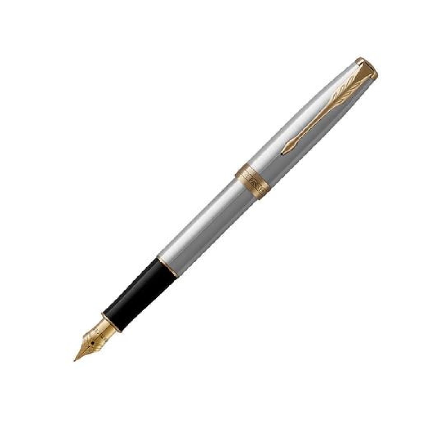 usund dagbog medarbejder Parker Sonnet Fountain Pen in Stainless Steel with Gold Trim - Medium -  Goldspot Pens