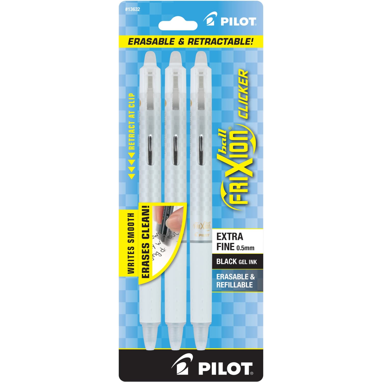 Matig piloot worst Pilot FriXion Clicker Erasable Gel Pens in White- Extra Fine Point - P -  Goldspot Pens
