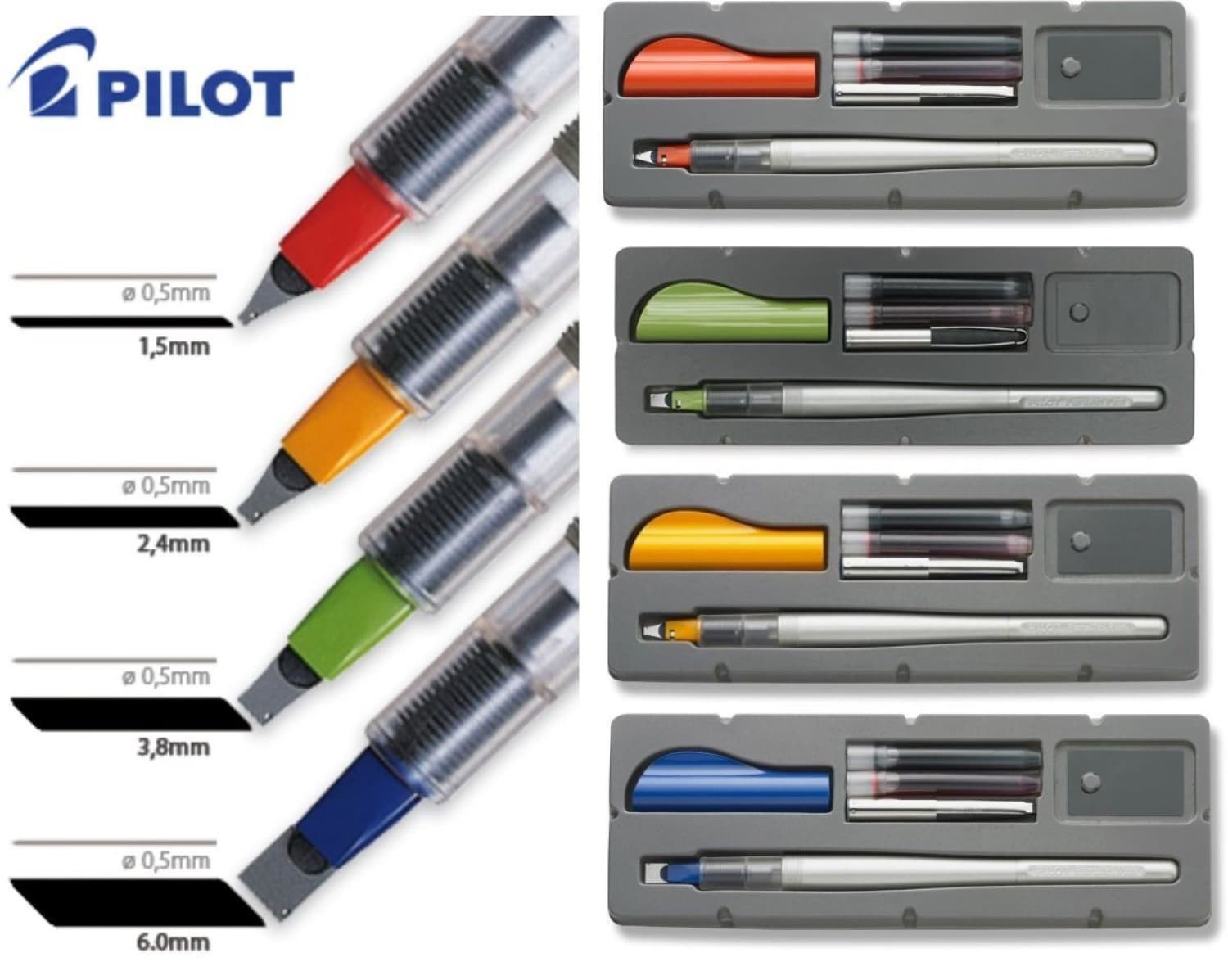Pilot Parallel Pen Set - Assorted Calligraphy - Goldspot