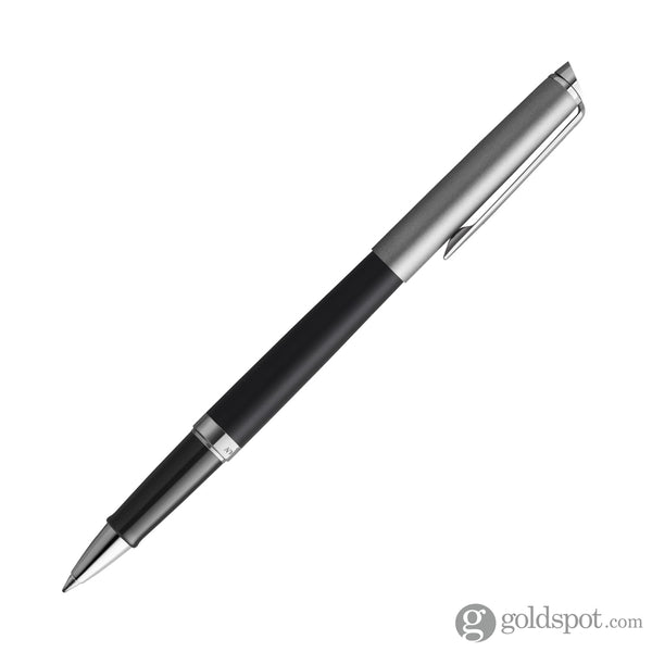 Waterman Hemisphere Rollerball Pen in Matte Stainless Steel with Black  Lacquer and Chrome Trim