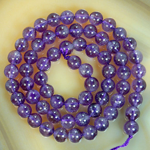 4MM Natural Amethyst Gemstone Grade AA Micro Faceted Round Beads 15.5 inch Full Strand 80009429-P32