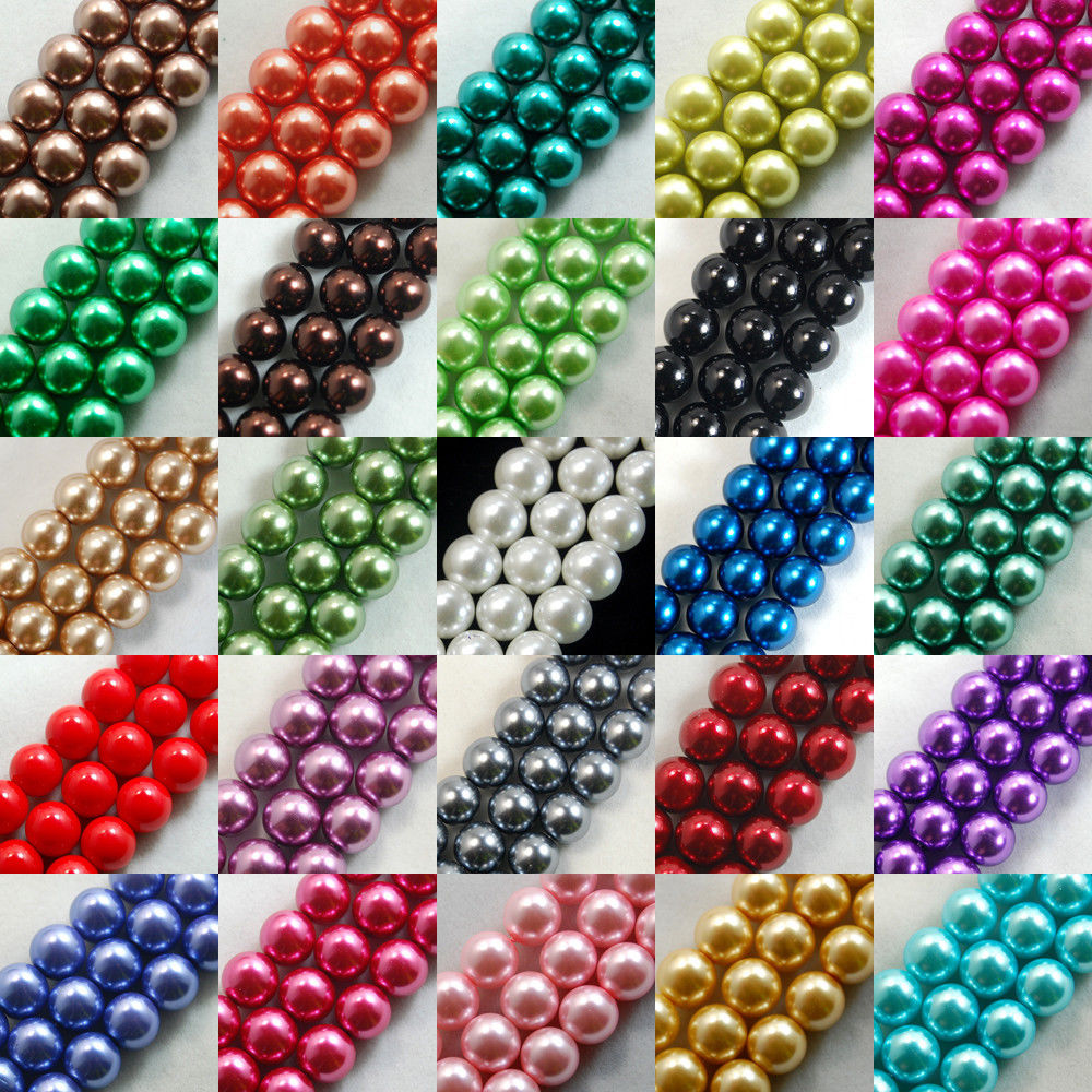 200pcs Top Quality Czech Glass Pearl Round Loose Beads 3mm 4mm 6mm 8mm 10mm 12mm