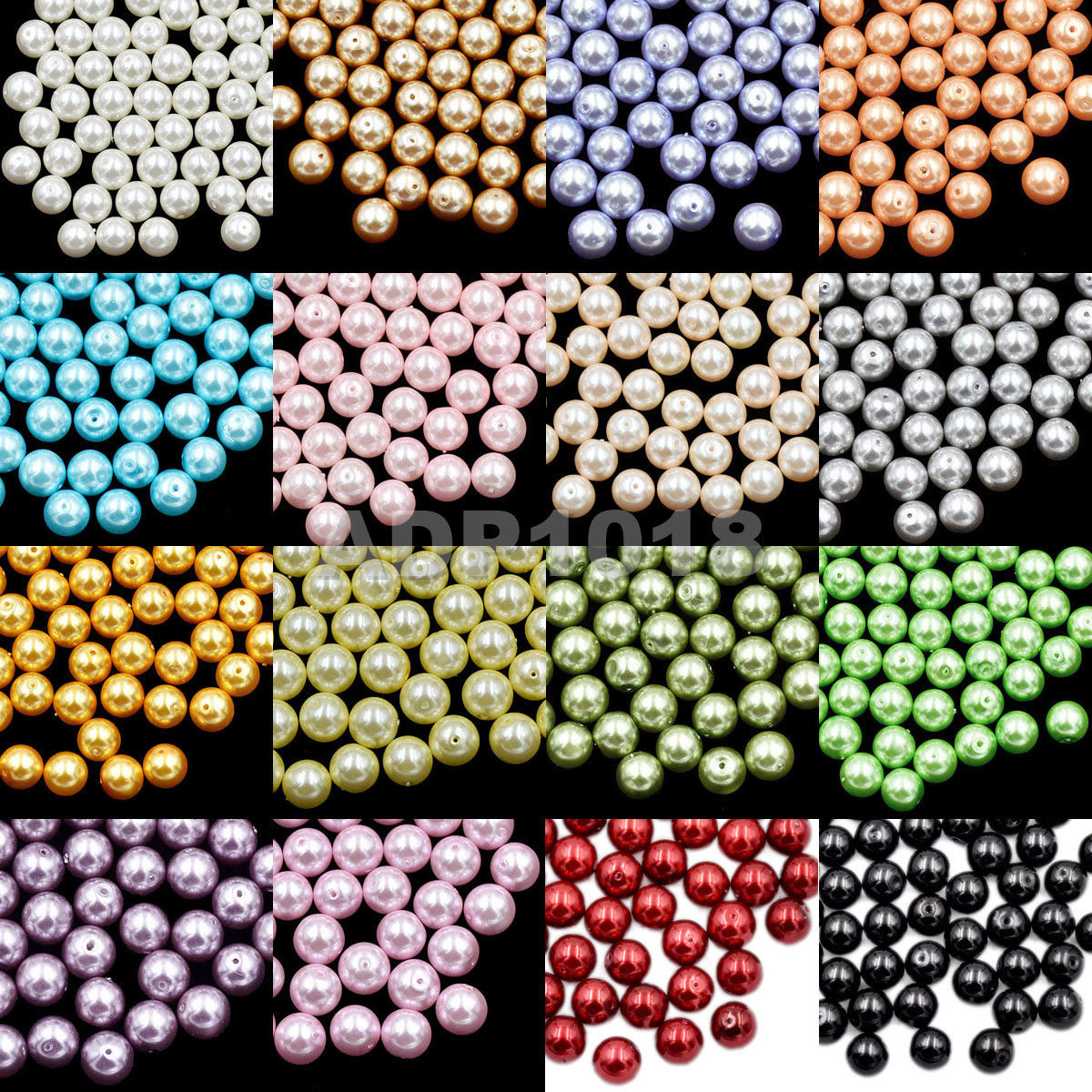 Top Quality Czech Satin Luster Glass Pearl Round Loose Beads Bag 3 Ad Beads 0760