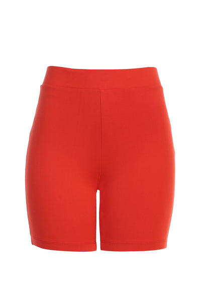 biker shorts red