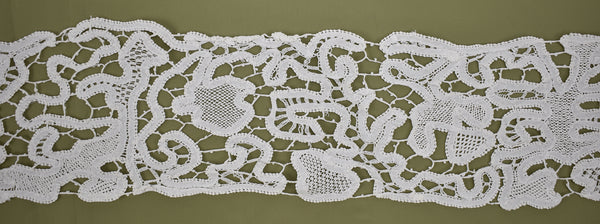 vintage antique handmade needle lace abstract