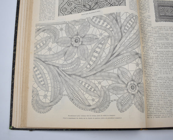 lace diagram tape floral antique vintage book