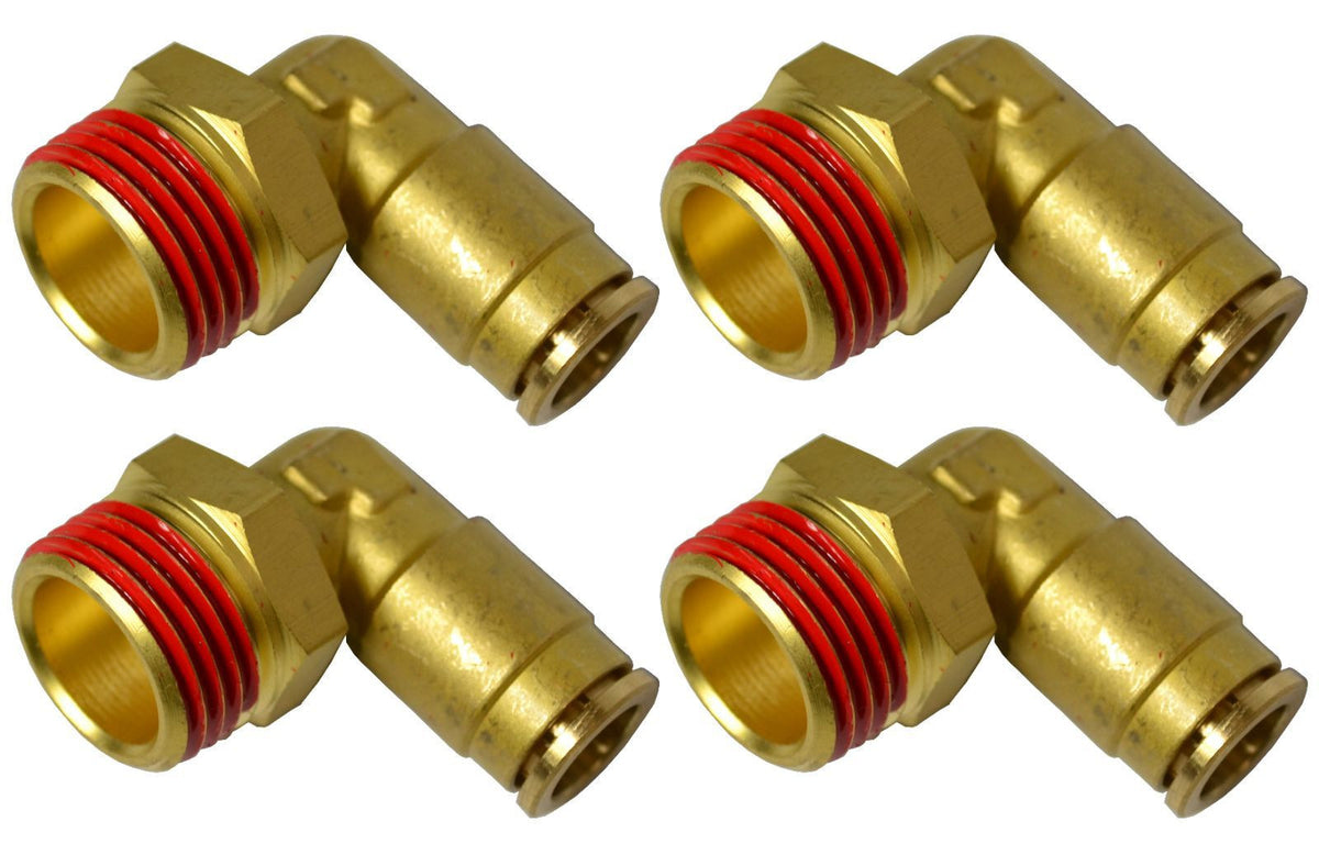 Air Suspension System 6 Brass Fittings 1/4"NPT Female to 3/8" Air Hose Push In 