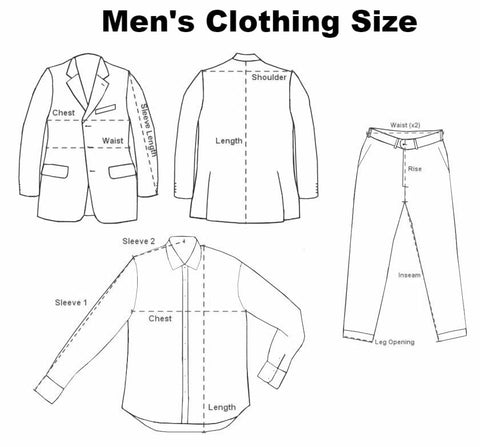 Mens Clothing Size