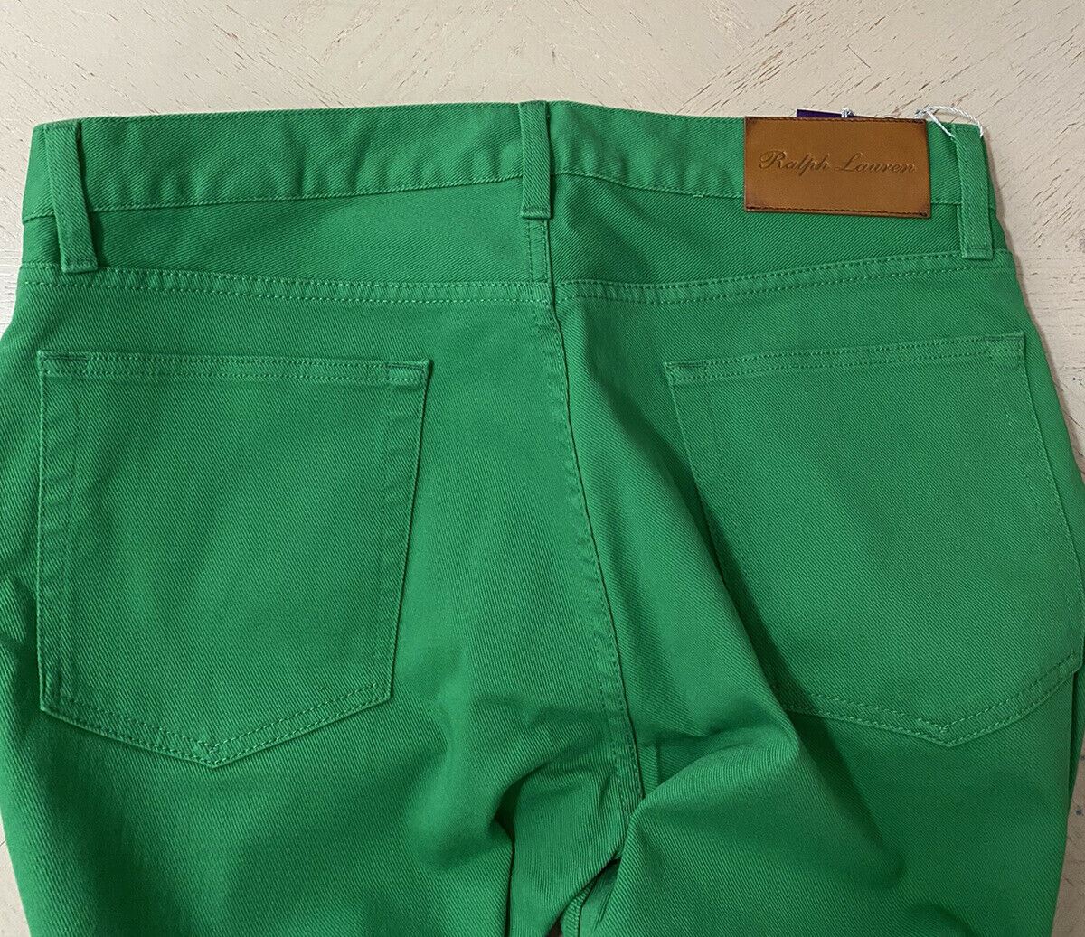 NWT $495 Ralph Lauren Purple Label Men Thompson Slim Jeans Pants Green 32