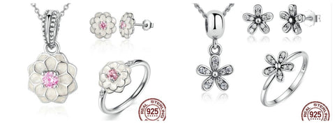 Flower jewelry set|Daisy jewelry set