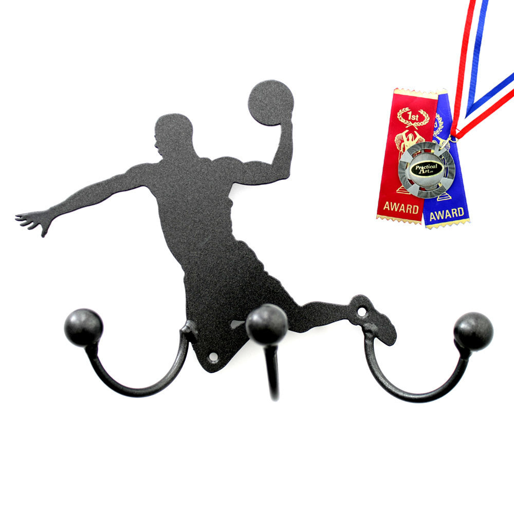 Basketball Decor Wall Mounted Metal Art Award Hook Slam Dunk W