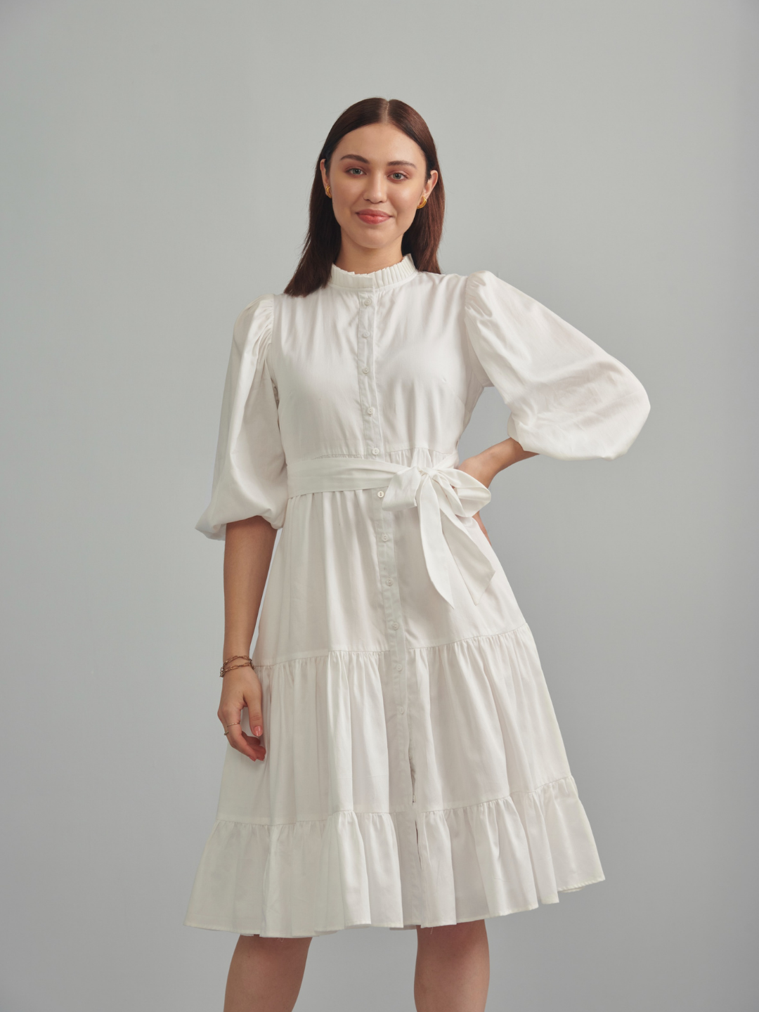 womens white cotton dress