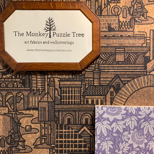 Hit the North real cork wallpaper by The Monkey Puzzle Tree at the Surface Design Show