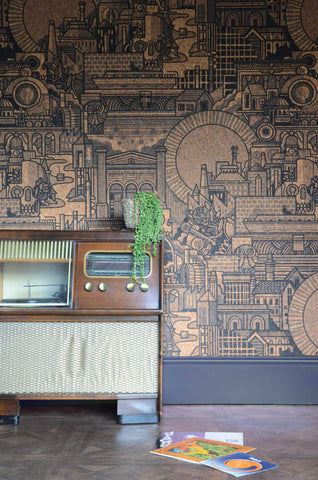 Hit the North Cork wallpaper by Drew Millward for The Monkey Puzzle Tree
