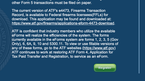 ATF eForm Registration