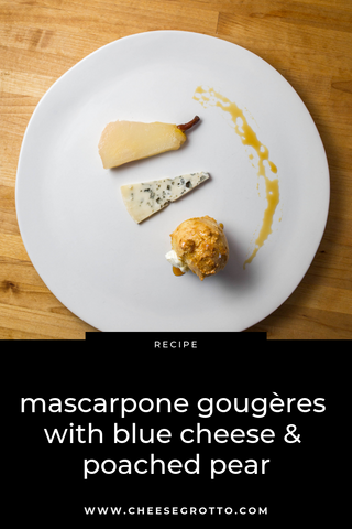 mascarpone gougères with blue cheese