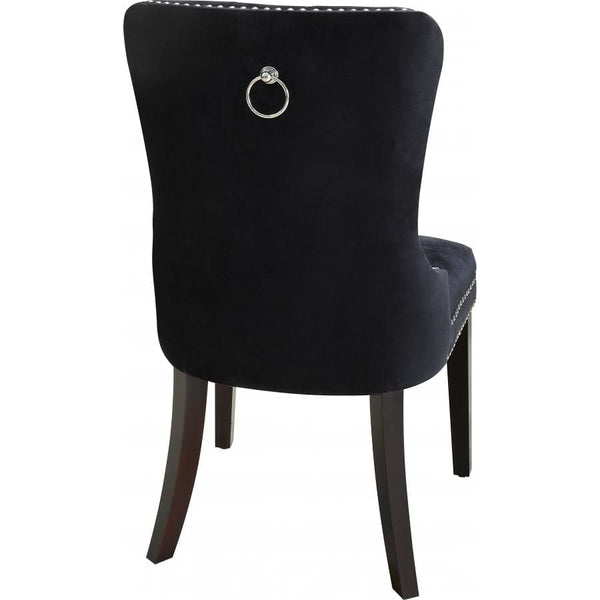 meridian furniture nikki velvet dining chair