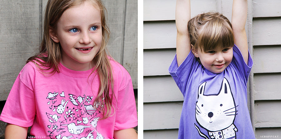 Cute Kids T Shirts by Scruffcat