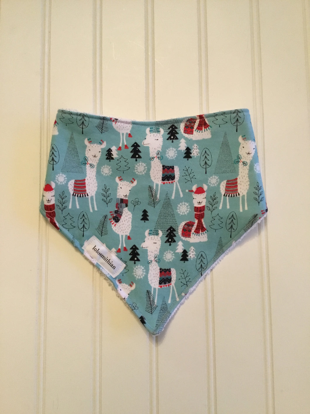 Winter Llama Bandana-Drool Bib