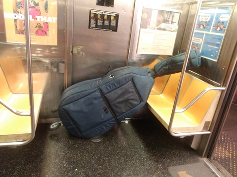 Double bass NYC subway train