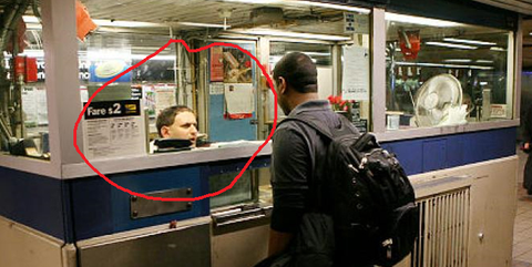 subway booth NYC transit MTA station employee