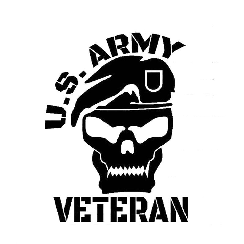 US Army Veteran Skull Decal – Drew's Decals