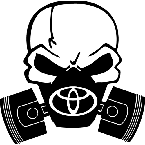 Toyota Piston Gas Mask Decal – Drew's Decals