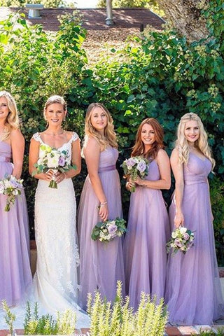 Lavender A Line Sweetheart Bridesmaid Dresses