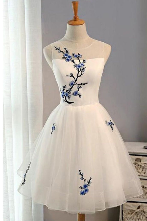 dress white with flowers