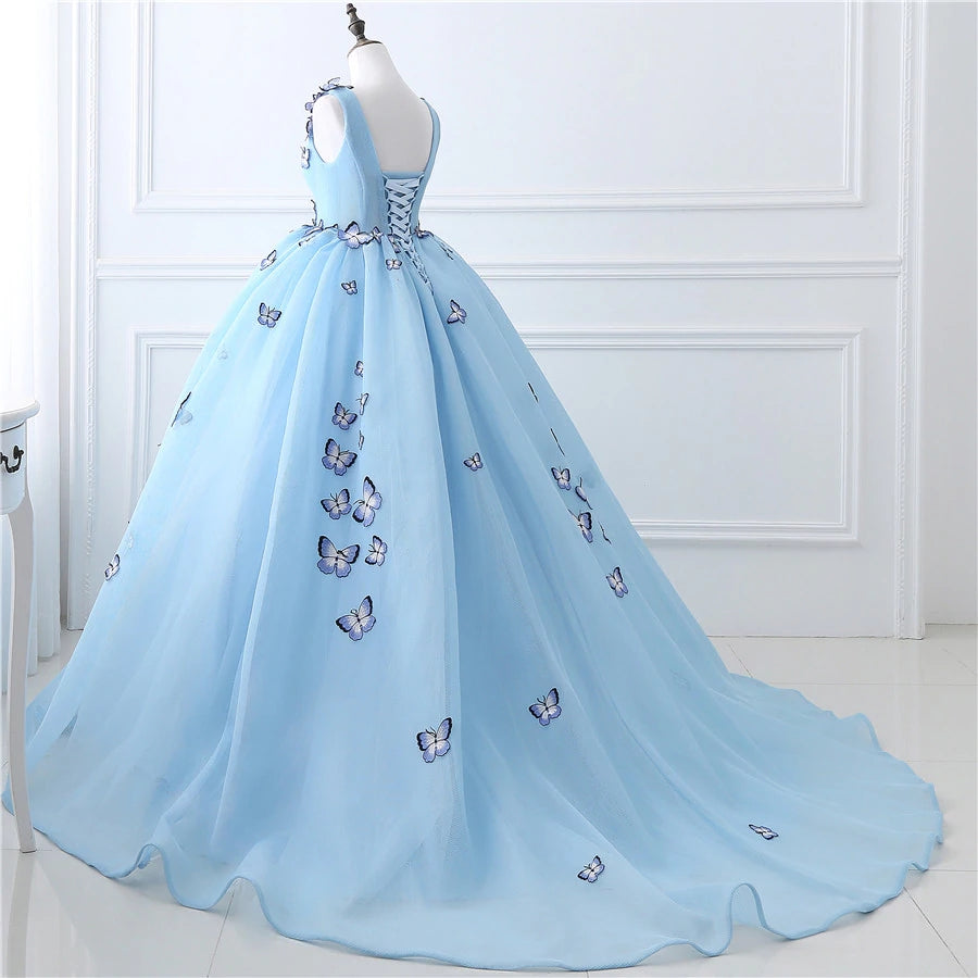 butterfly prom dress