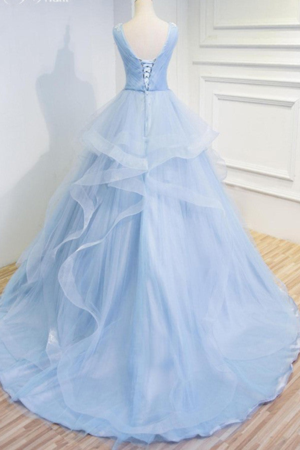 baby blue gown