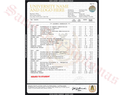 College University Transcripts USA